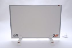 Frontgas-GlasWärmt-Infrarotheizung-Elektroheizung-Aluminium-IAP-300Watt-Weiß-600x400x20mm-Detail
