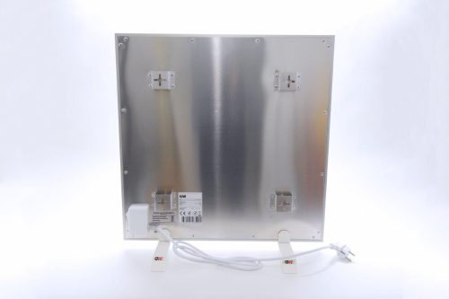 Frontgas-GlasWärmt-Infrarotheizung-Elektroheizung-Aluminium-IAP-450Watt-Weiß-600x600x20mm-Rückseite