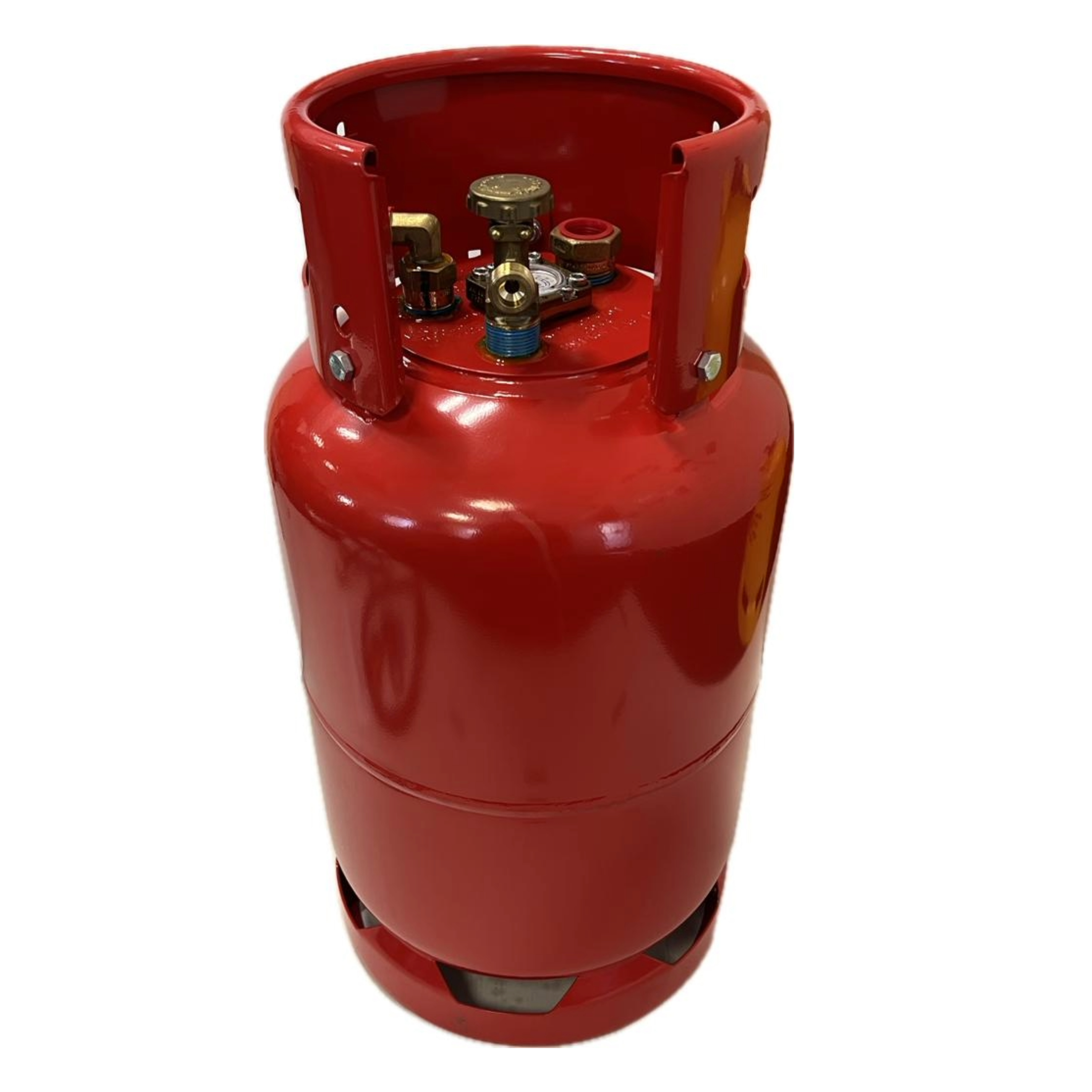 Stahl Tankflasche 11 Kg 27L 4-Lochventil wiederbefüllbare Gasflasche LPG -  Frontgas Onlineshop