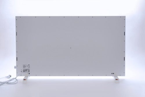 Frontgas-GlasWärmt-Infrarotheizung-Hybridboard-Elektroheizung-Hybrid-weiß-1400Watt-1400x600x40mm-Light-Rückseite